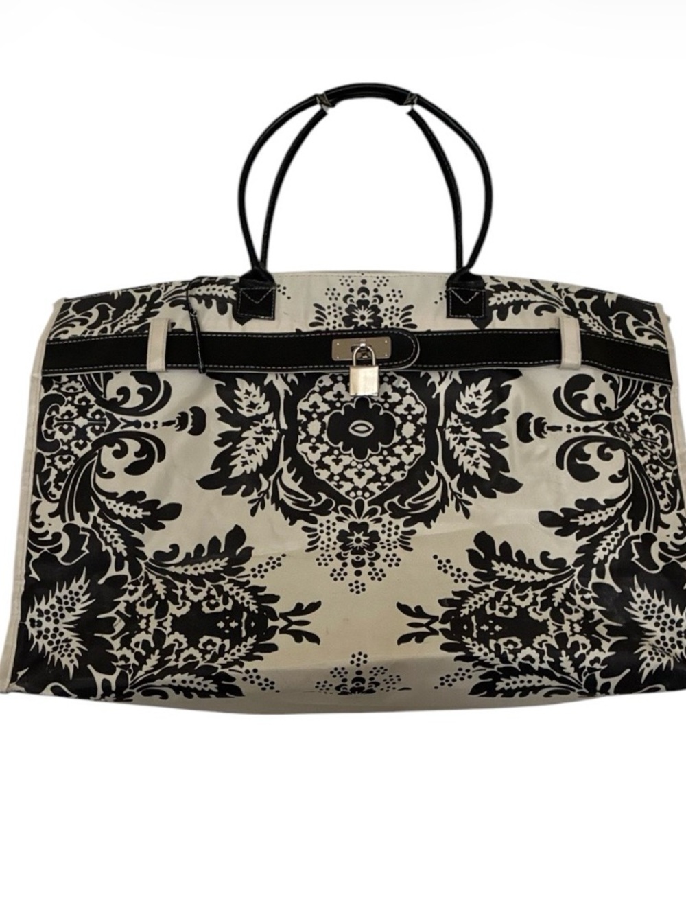 Elegant Murval Black and Cream Tote Bag